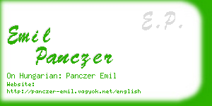 emil panczer business card